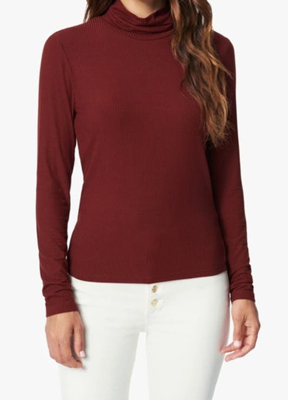 NWT Joe's Jeans Stretchy Ribbed Knot Detail Turtleneck Size XS